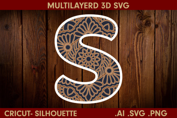 3D SVG Mandala S for Shadow Boxes & Branding