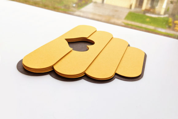 Beehive with Heart SVG: 3D Shapes for Editorial Design