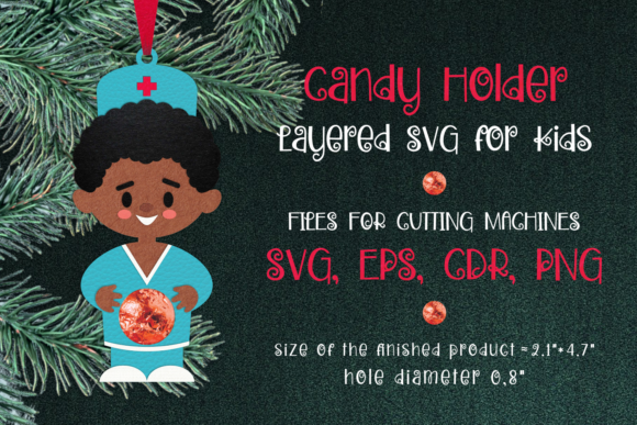 Black Man Doctor 3D SVG for Christmas Content
