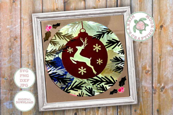 Christmas Baubles 3D Shadow Box Template Review