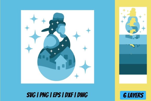 Christmas Snowman Shadow Box: 3D SVG Review