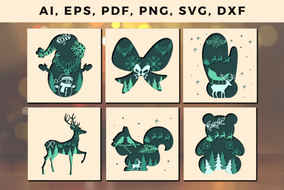 Layer Christmas Shadow Box Bundle SVG: 3D SVG Review