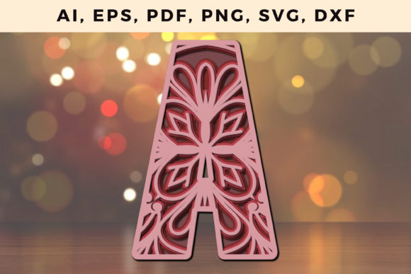 Layered A Letter 3D Mandala SVG: Editorial Shapes Review