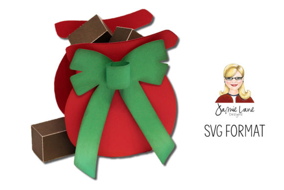 Santa Bag with Coal: 3D SVG for Christmas Content