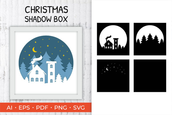 Shadow Box Winter: 3D SVG for Shadow Boxes